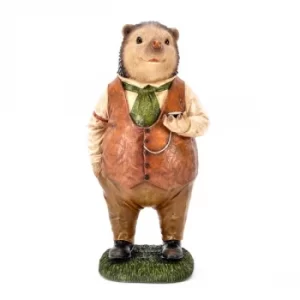 Image of Country Living Suited Hedgehog Garden Ornament