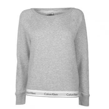 Image of Calvin Klein Calvin Modern Cotton Sweatshirt - Grey Hthr