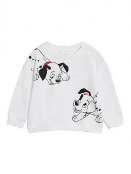 Image of Mango Baby Girls Dalmatian Sweatshirt - White