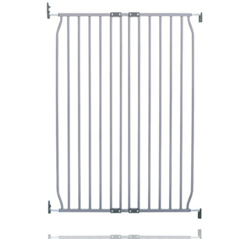 Image of Safetots Extra Tall Eco Screw Fit Baby Gate, Grey, 80Cm - 90Cm, Extra Tall Gate 100Cm In Height, Stair Gate For Baby