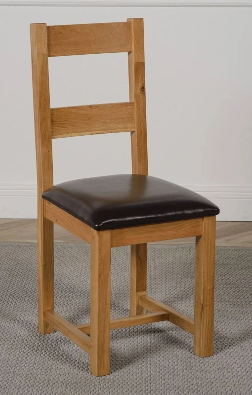 Image of Thats Furniture Lincoln Solid Oak Dining Chairs for Dining Room or Kitchen in Light Oak Light Oak Unisex