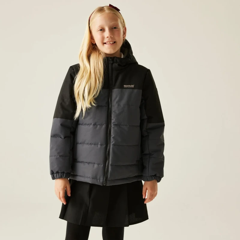 Image of Child's insulated waterproof jacket Regatta Lofthouse Noir Unisex 7/8 ans