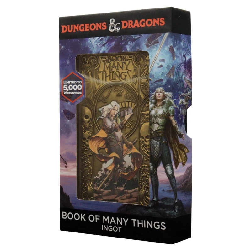 Image of Dungeons & Dragons Book of Many Things Limited Edition Collectible Metal Ingot Metallics unisex