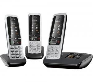 Image of Gigaset C430A Trio Cordless Phone with Answering Machine Triple Handsets