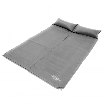 Image of Charles Bentley Self Inflating Double Rollup Camping Mat with Pillows - Grey