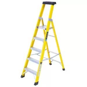 Image of Tb Davies 5 Tread Heavy-duty Fibreglass Platform Step Ladder