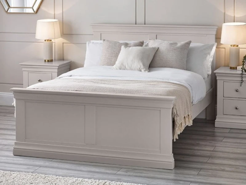 Image of Julian Bowen Clermont 4ft6 Double Grey Wooden Bed Frame