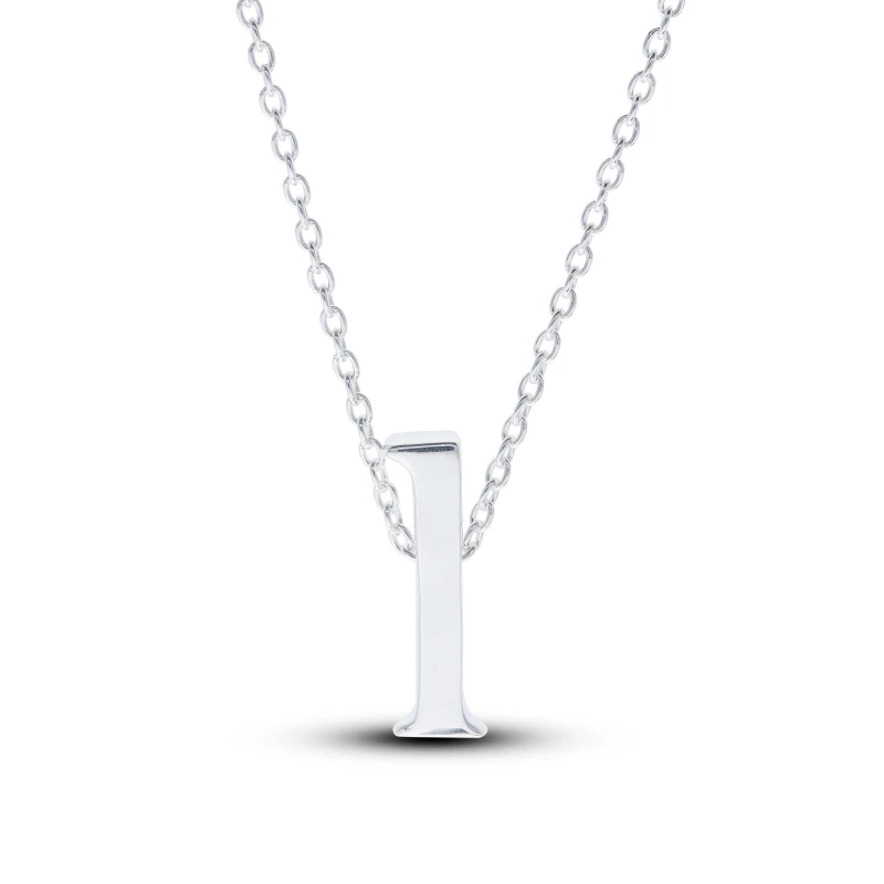 Image of Be You Sterling Silver lowercase Initial Necklace Silver female L