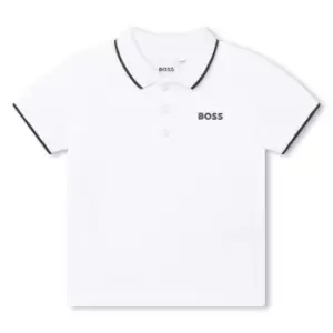 Image of Boss Small Logo Polo Infant Boys - White