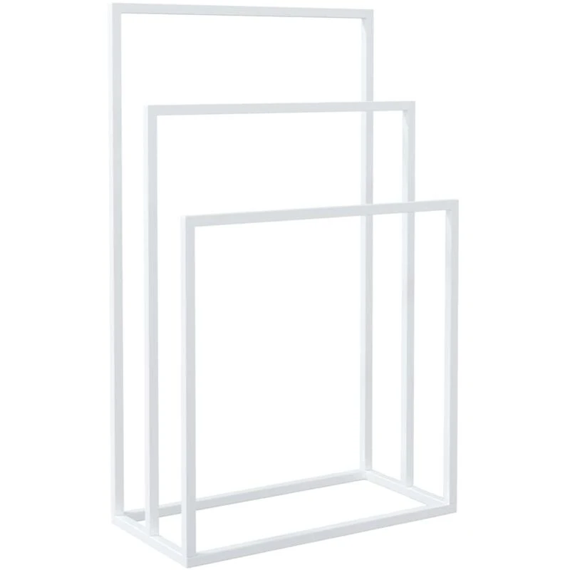 Image of vidaXL Freestanding Towel Rack White 48X24X79cm Iron, White 343091