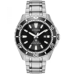 Image of Mens Citizen Eco-drive Promaster Divers Wr200 Stainless Steel Watch