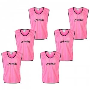 Image of Sondico 6 Pack Mesh Hi Viz Training Bibs - Fluo Pink