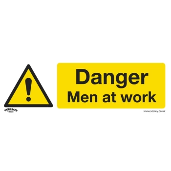 Image of Safety Sign - Danger Men At Work - Rigid Plastic