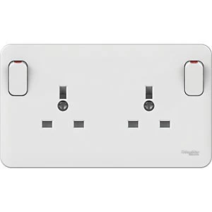 Image of Lisse 13A 1 to 2 Gang Convertor Socket - White
