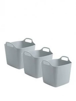 Image of Wham Set Of 3 Flexi Storage Tubs - 15 Litres