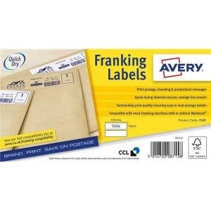 Image of Avery FL09 Franking Labels QuickDry 500 Labels 155x45mm Pack of 2 FL09