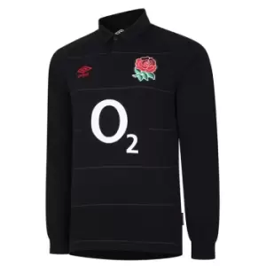 Image of Umbro England Away Classic Licensed Long Sleeve Shirt 2022/2023 Mens - Black