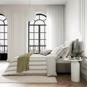 Image of Bedeck of Belfast Hemma BCI Cotton Sateen Duvet Cover - Beige