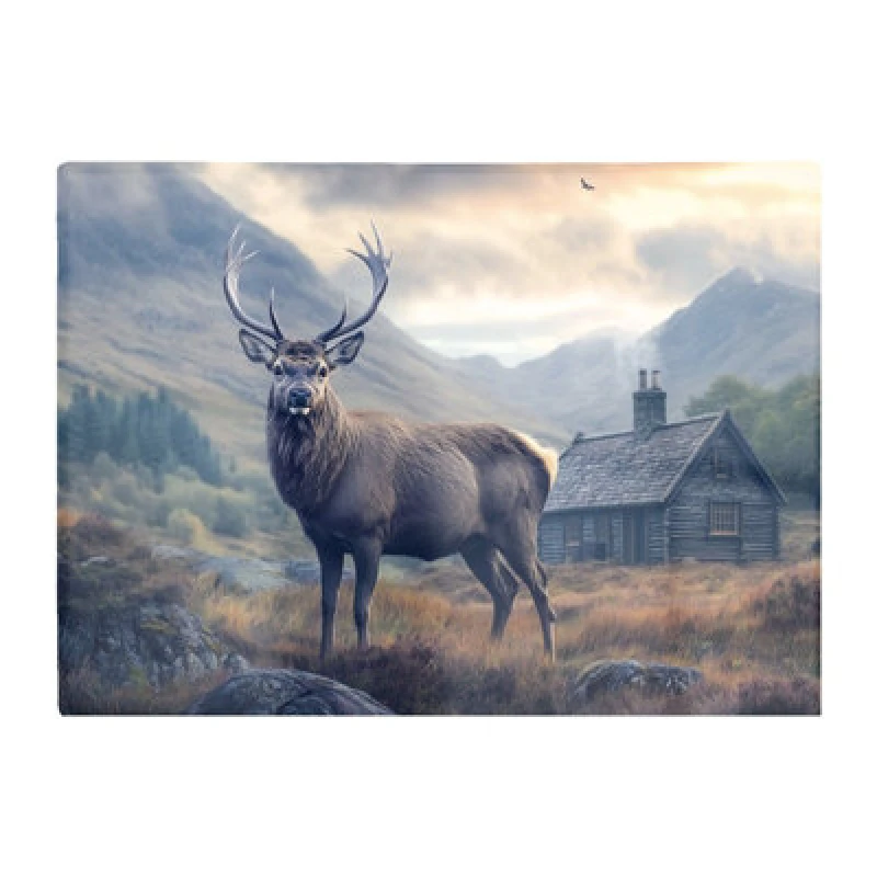 Image of Warren Reed Designer Highland Stag By The Cottage Chopping Board