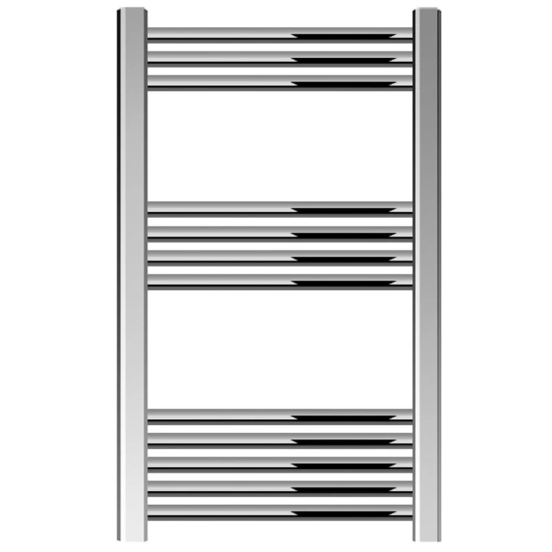 Image of Balterley Straight Heated Towel Rail Radiator, 239W, 500 x 800mm, Chrome in Silver Silver Unisex