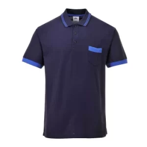 Image of Portwest Mens Texo Contrast Polo Shirt Navy S