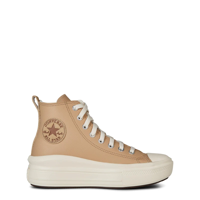Image of Converse Lifestyle Chuck Taylor All Start Move Platform Shoes Childrens - Brown Brown 4