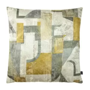 Image of Neutra Jacquard Woven Cushion Ochre/Gold