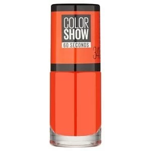 Image of Maybelline Color Show 341 Orange Attack Nail Polish 7ml