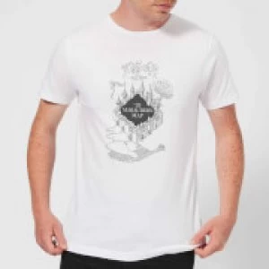 Image of Harry Potter The Marauder's Map Mens T-Shirt - White - M