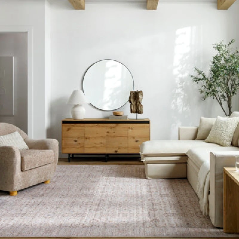 Image of Our Pnw Home X Livabliss Vintage Oriental Boho Rust Spokane Area Rug 157 X 213cm - Easy Care, Ideal For Living Room & Bedroom