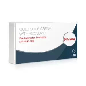 Image of Cold Sore Cream Tube With Aciclovir 5%