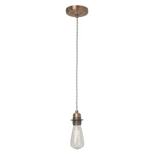 Image of Village At Home Twisted Cord Light Fitting - Copper
