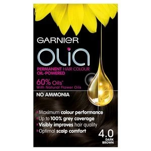 Image of Garnier Olia 4.0 Dark Brown Permanent Hair Dye Brunette
