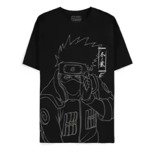 Image of Naruto Shippuden T-Shirt Kakashi Line Art Size XL