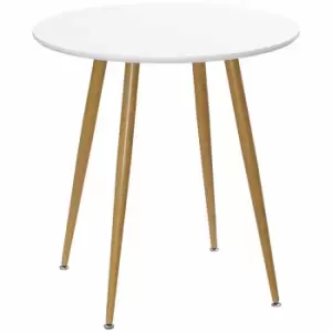 Image of HOMCOM Round Modern Dining Table For 2 White