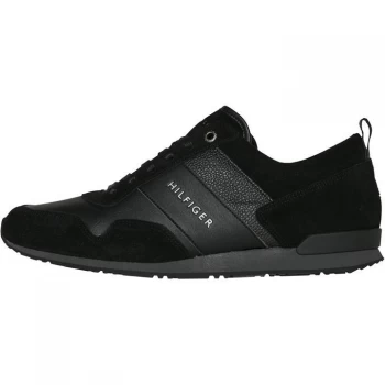 Image of Tommy Hilfiger Iconic Leather Suede Mix Runner - Black