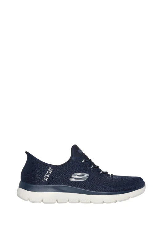 Image of Skechers Summits Sparkle Bungee Slip-ins Navy Navy female