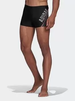 Image of adidas Wording Swim Boxers, Black, Size S, Men