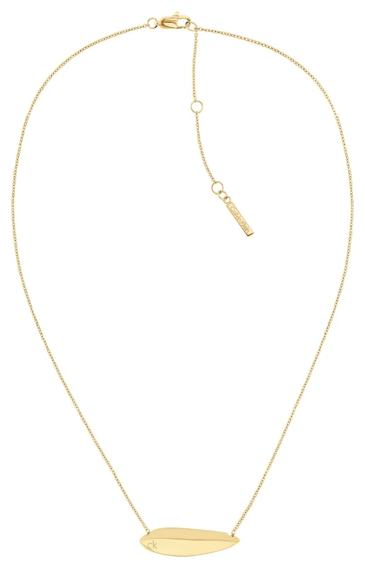 Image of Calvin Klein 35000816 Womens Sculpted Necklace Gold Jewellery