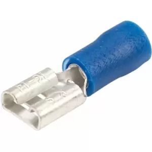 Image of TruConnect 6.3x0.8mm Blue Female Receptacle Pack of 100