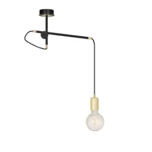 Image of Artemis Black Pendant Ceiling Light 1x E27