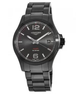 Image of Longines Conquest V.H.P. Black PVD Black Dial Mens Watch L3.726.2.56.6 L3.726.2.56.6