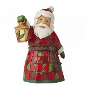 Image of Santa with Lantern Mini Figurine by Jim Shore