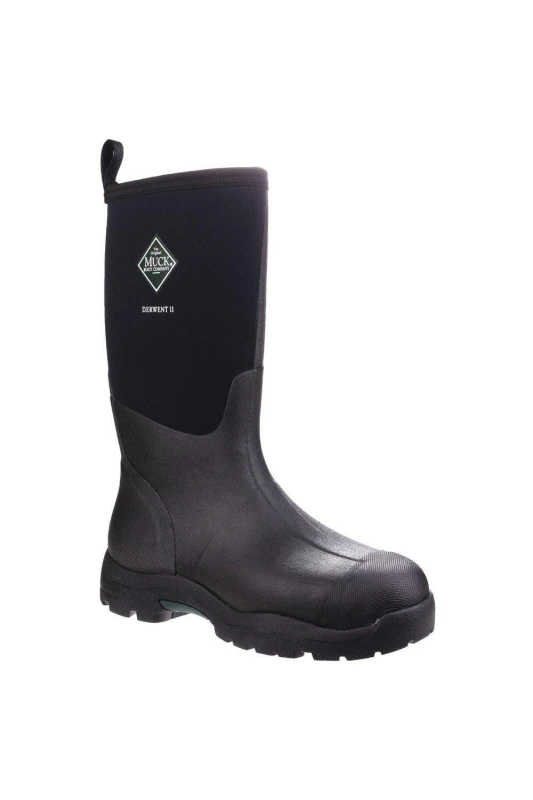 Image of Muck Boots Muck Boots 'Derwent II' Wellington Boots in Black Size: 5 Black 5 Unisex 0664911059696