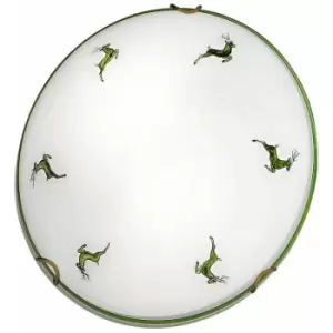 Image of Elegant and classic NONNA ceiling light in antique brass 1 light