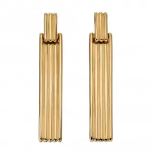 Image of 9ct Black Label Column Inspired Long Bar Earrings GE2348