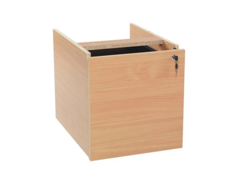 Image of Jemini 3 Drawer Fixed Pedestal 400x550x450mm Beech KF73506