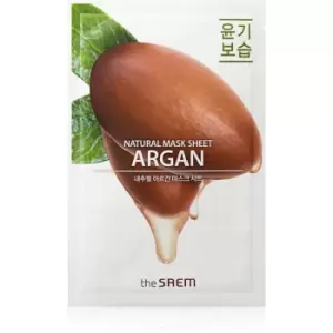 Image of The Saem Natural Mask Sheet Argan Brightening Face Sheet Mask with Moisturizing Effect 21 ml