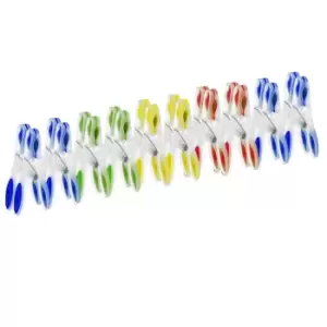 Image of Clothes Pegs Multicoloured 20 Pc. Set Plastic