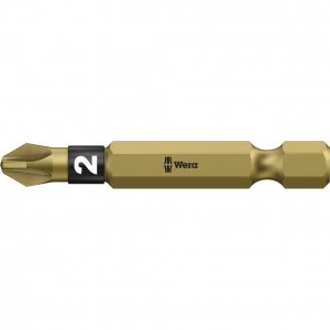Image of Wera BiTorsion Extra Hard Pozi Screwdriver Bits PZ2 50mm Pack of 10